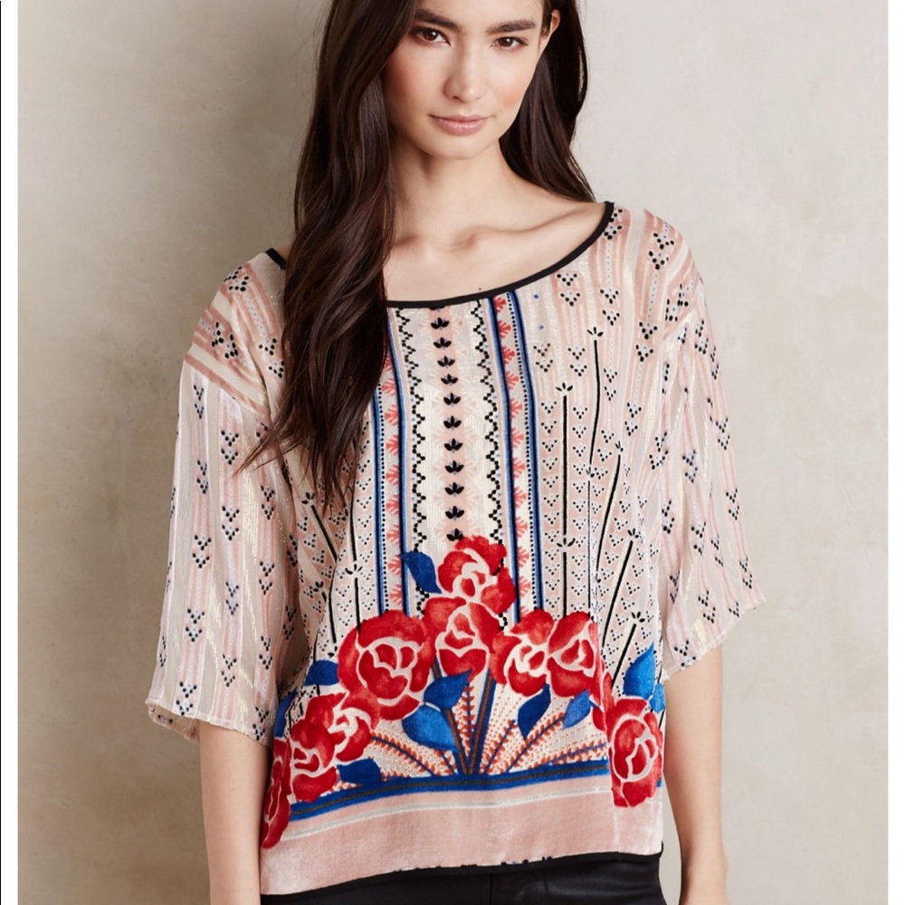 Anthropologie Posey Peasant Top